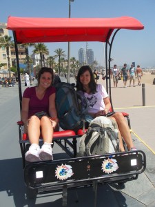 barcelona spain female traveler